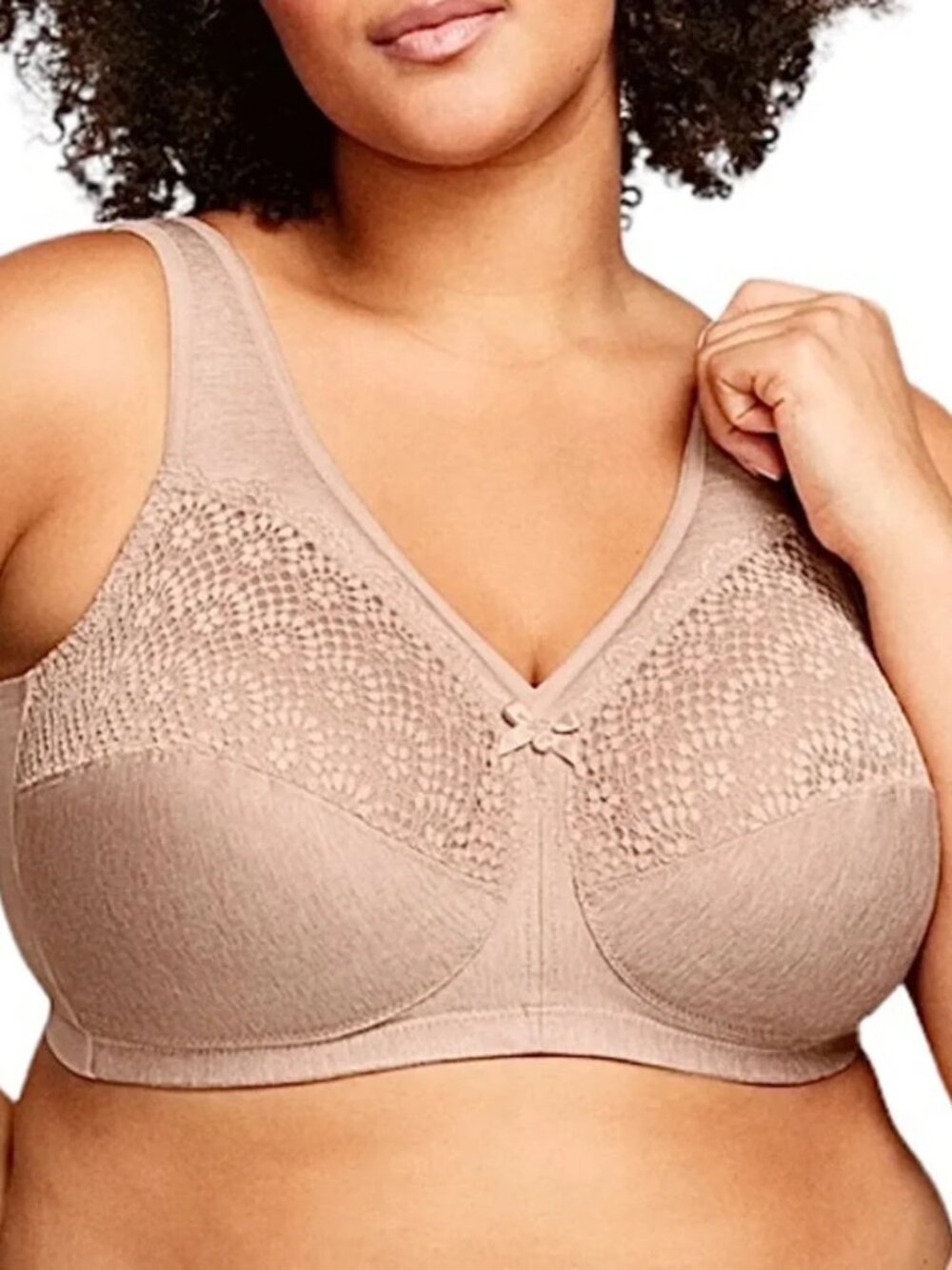 NWOT Glamorise MagicLift® Moisture Control Wire-Free Bra Style 1064 Size 42H